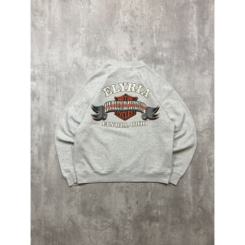 Vintage 1990 Harley Davidson Ribbon Graphic Spellout Sweatshirt Size Large