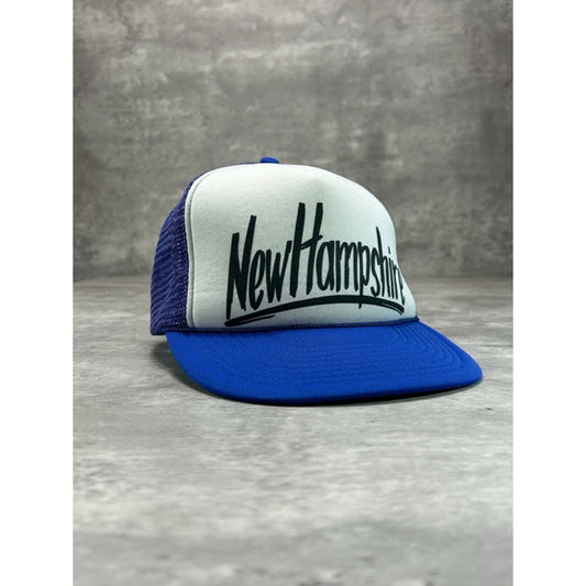 Vintage 90s New Hampshire Destination Spellout Graphic Snapback Hat OSFA