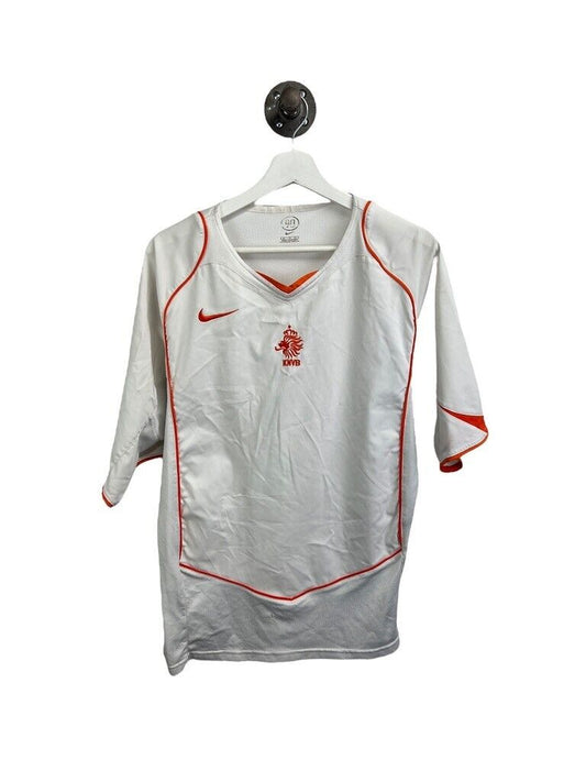 Nike Netherlands KNVB Mesh Soccer Jersey Size XL White