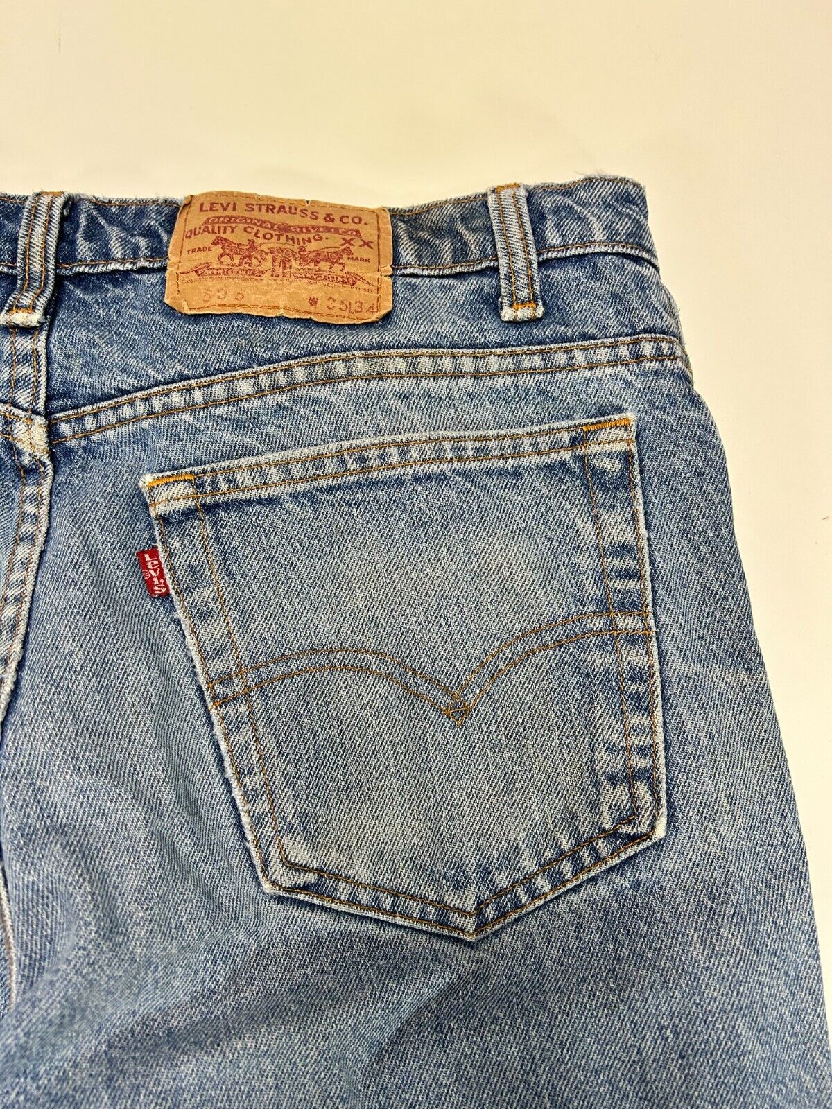 Vintage 90s Levis 505 XX Red Tab Medium Wash Denim Pants Size 33W Blue