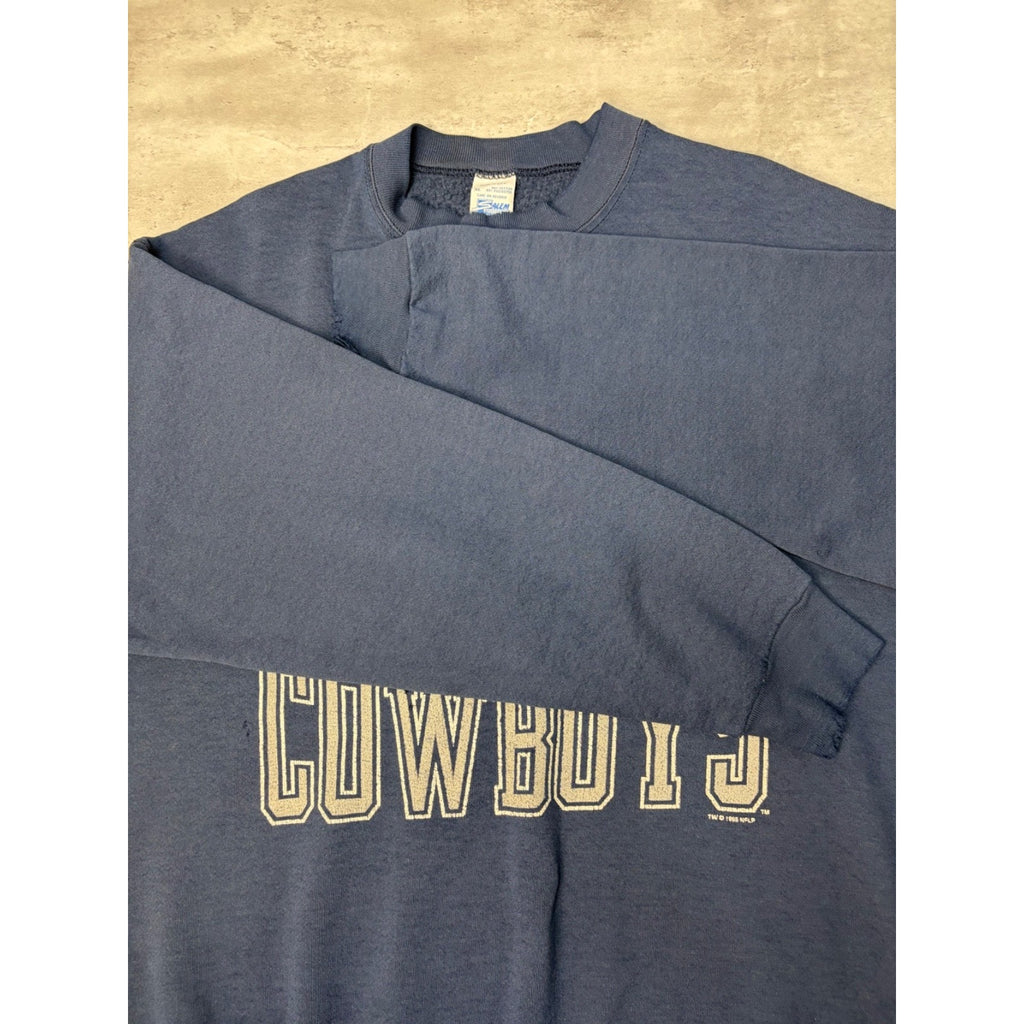 Vintage 1995 Dallas Cowboys NFL Big Graphic Spellout Sweatshirt Size XL