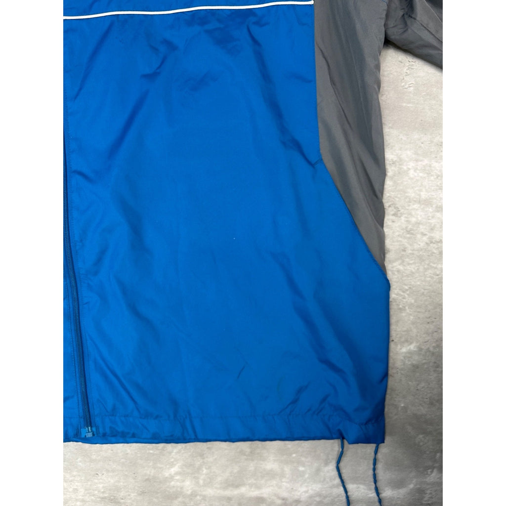 Vintage Detroit Lions NFL Embroidered Full Zip Nylon Windbreaker Jacket Size XL