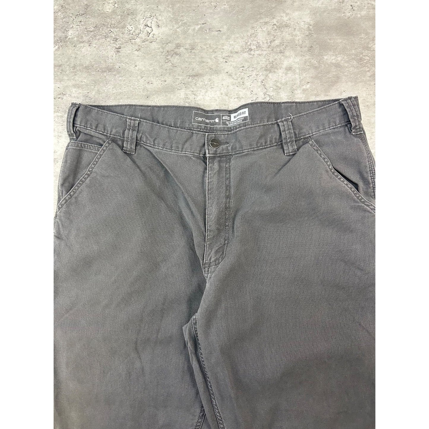 Carhartt Relaxed Fit Canvas Workwear Five Pocket Pants Size 39 Gray