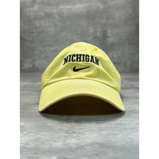 Vintage 2000s Michigan Wolverines NCAA Embroidered Nike Strapback Hat OSFA