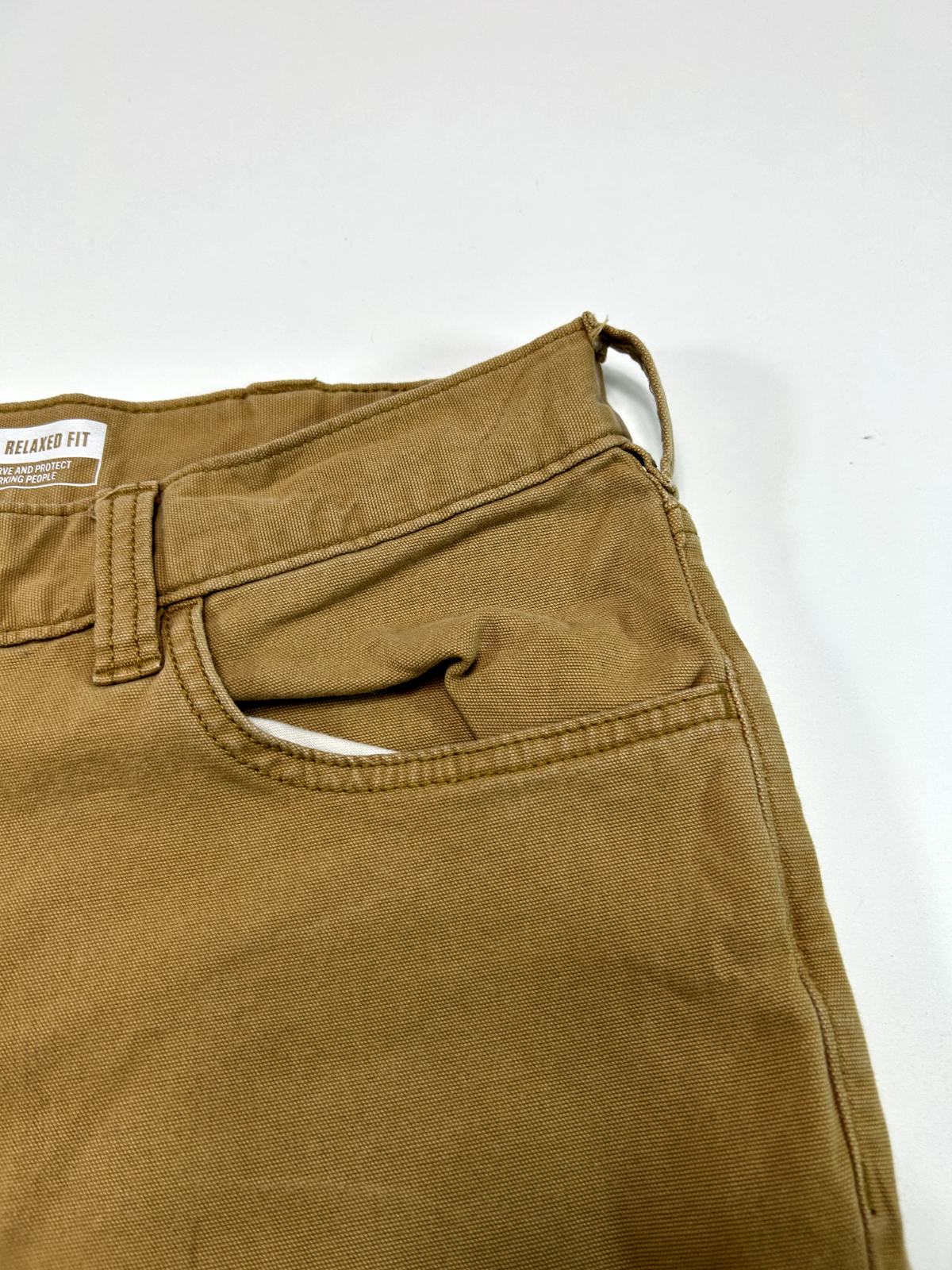 Carhartt Relaxed Fit Canvas Workwear Five Pocket Pants Size 34 Tan