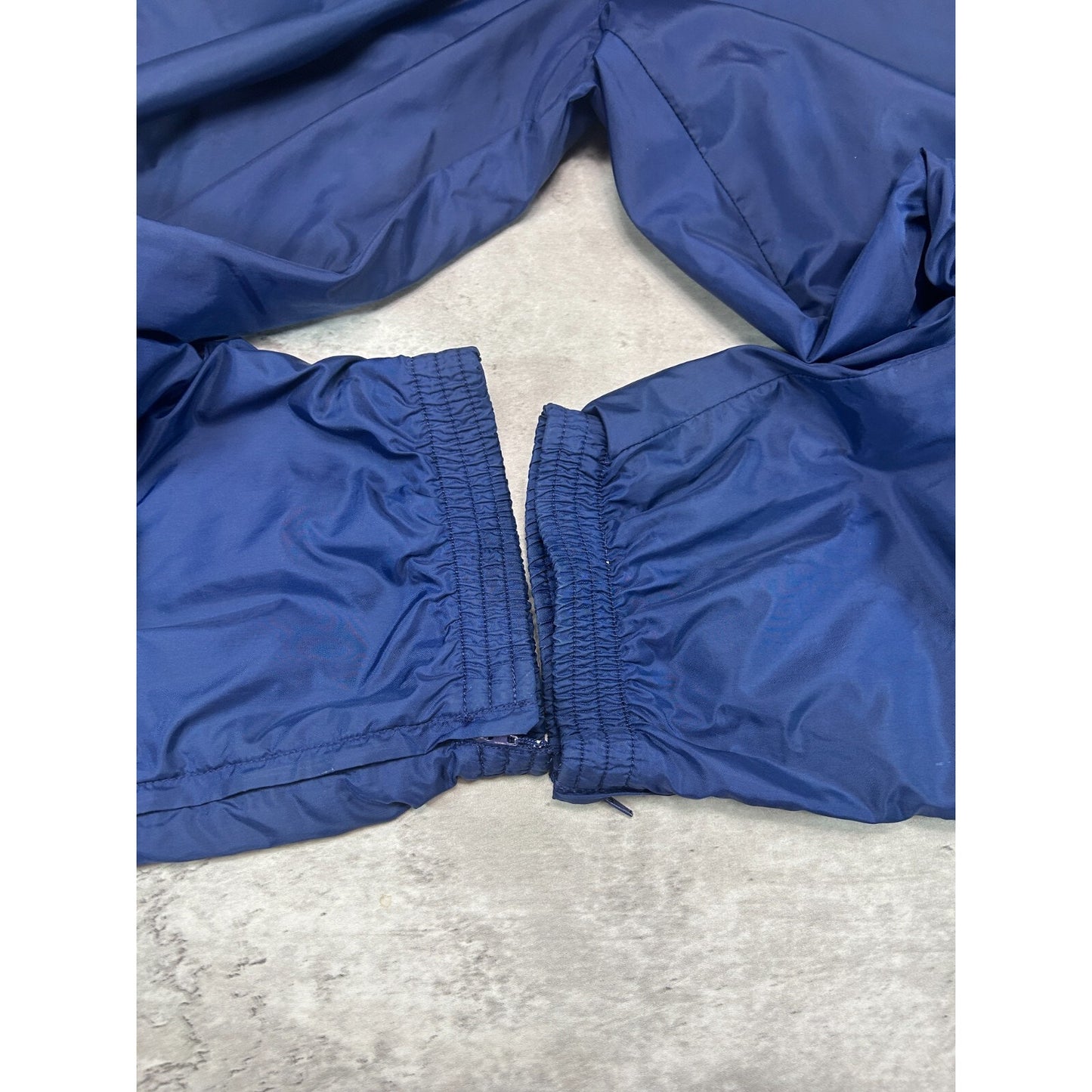 Vintage 90s Nike Tonal Embroidered Logo Track Pants Size Large Navy Blue