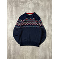 Vintage Urban Pipeline Geometric Striped Pullover Knit Sweater Size Medium