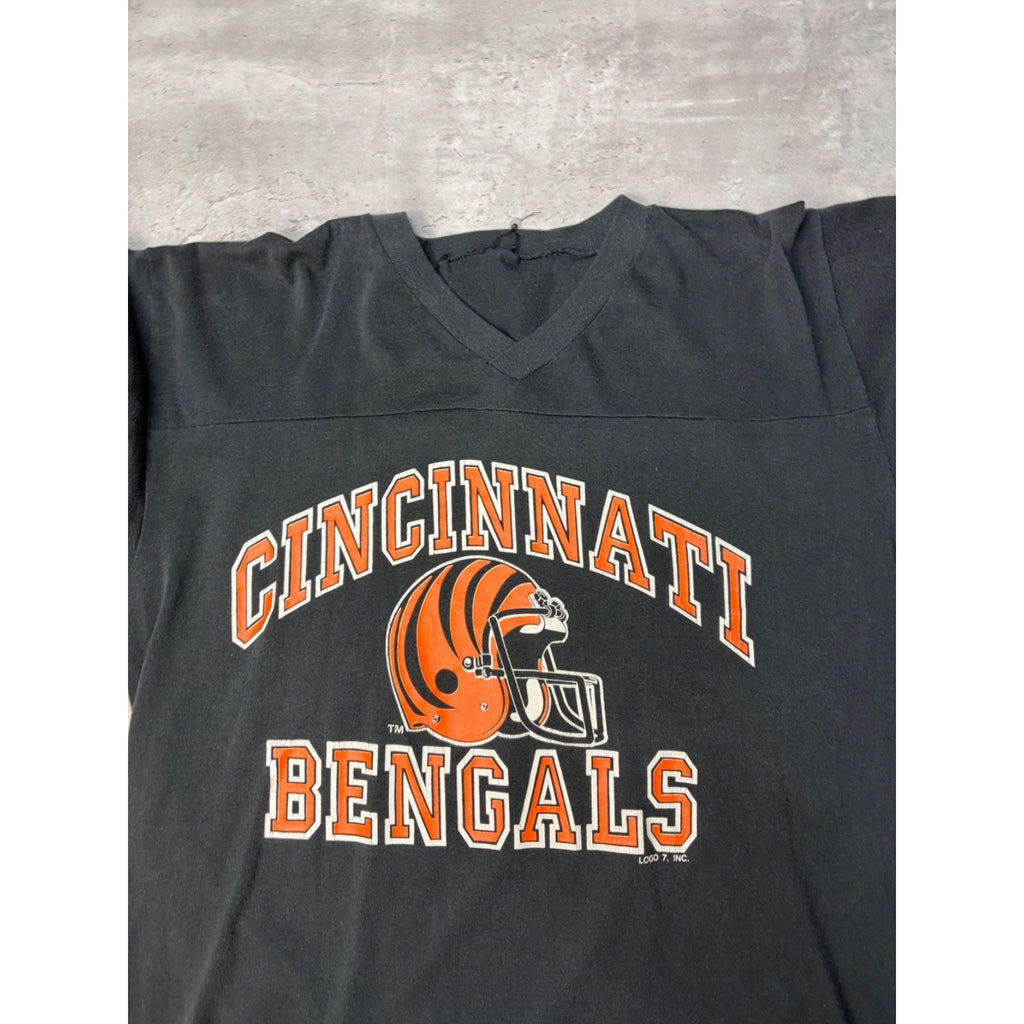 Vintage 90s Cincinnati Bengals NFL Logo 7 Football Jersey T-Shirt Size Large