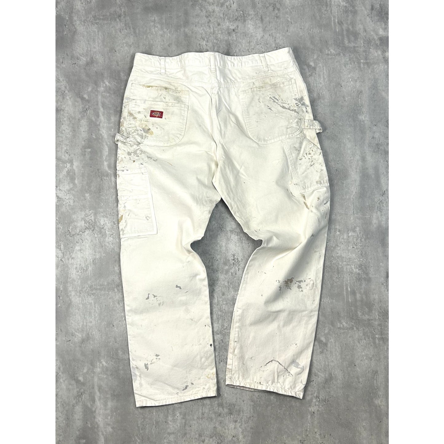 Dickies Canvas Workwear Double Knee Painters Pants Size 39 White