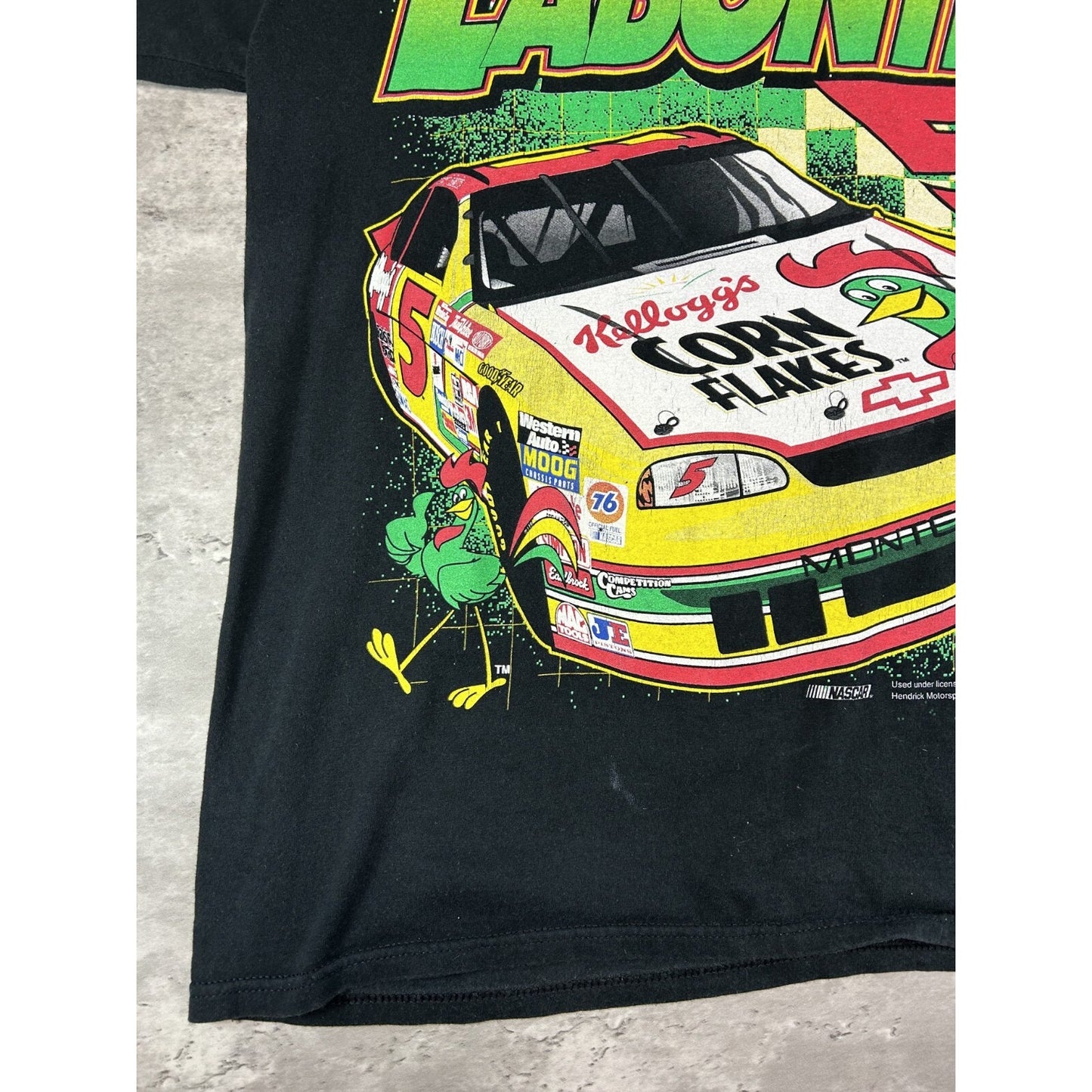 Vintage 1998 Terry Labonte #5 Nascar Big Graphic Kellogs T-Shirt Size Large