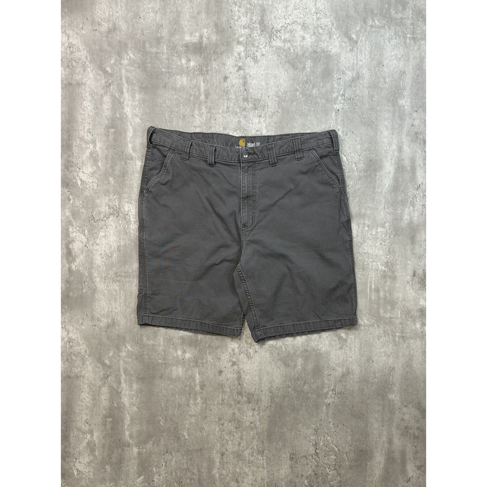 Carhartt Relaxed Fit Canvas Workwear Gray Five Pocket Pants Size 41