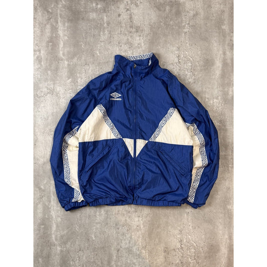 Vintage 90s Umbro Embroidered Logo Full Zip Windbreaker Jacket Size Medium