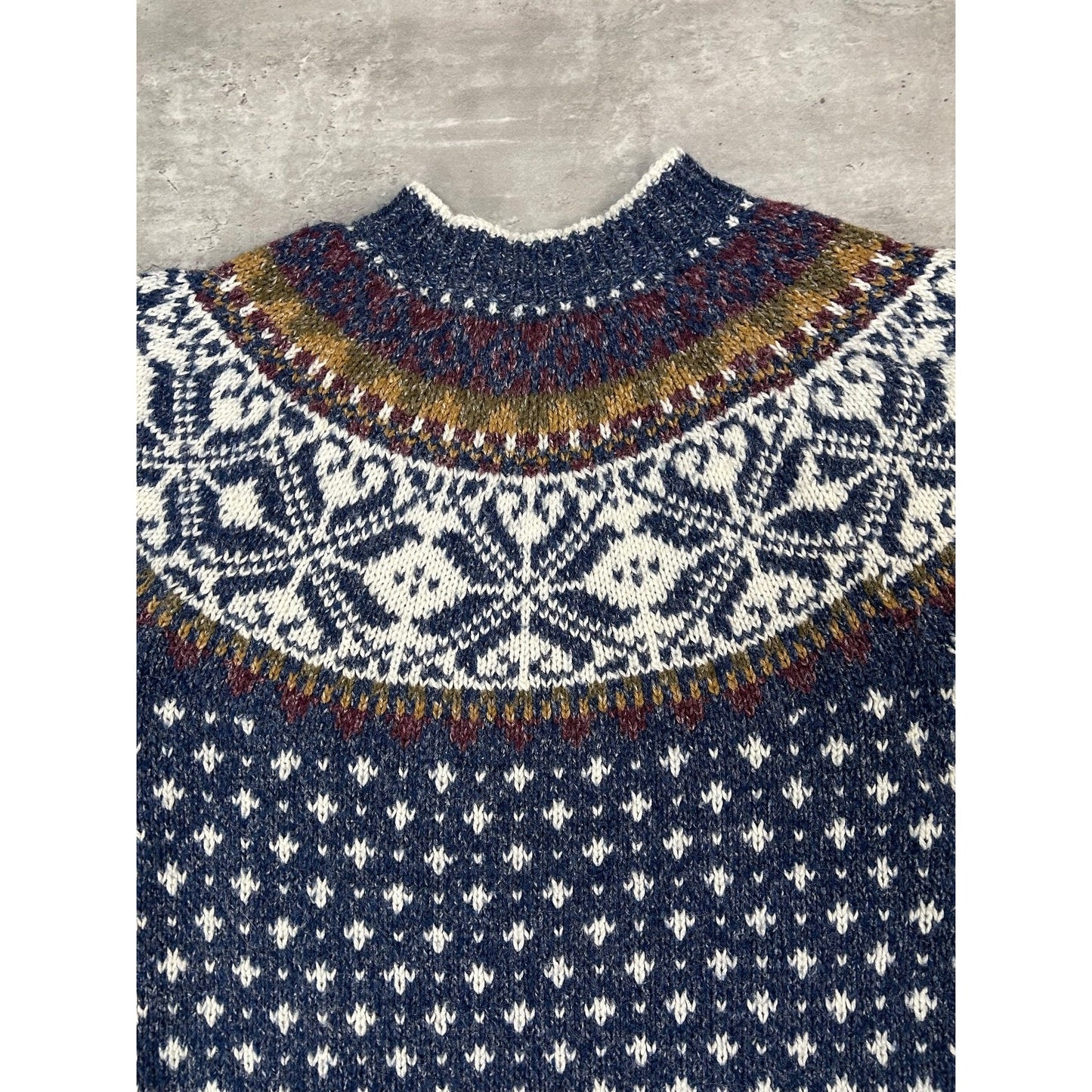 Vintage 80s/90s Abstract Striped Knit Grandma Sweater Size Medium