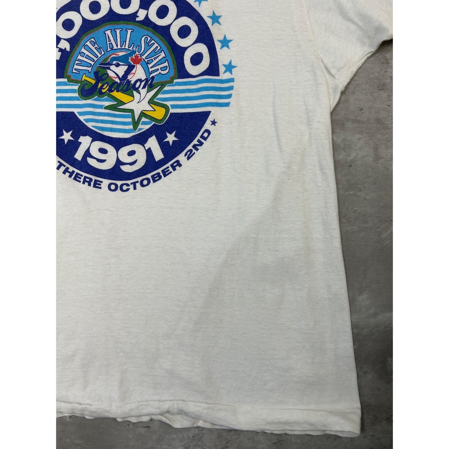 Vintage 1991 Blue Jays MLB I Was There October 2nd Baseball T-Shirt Size XL