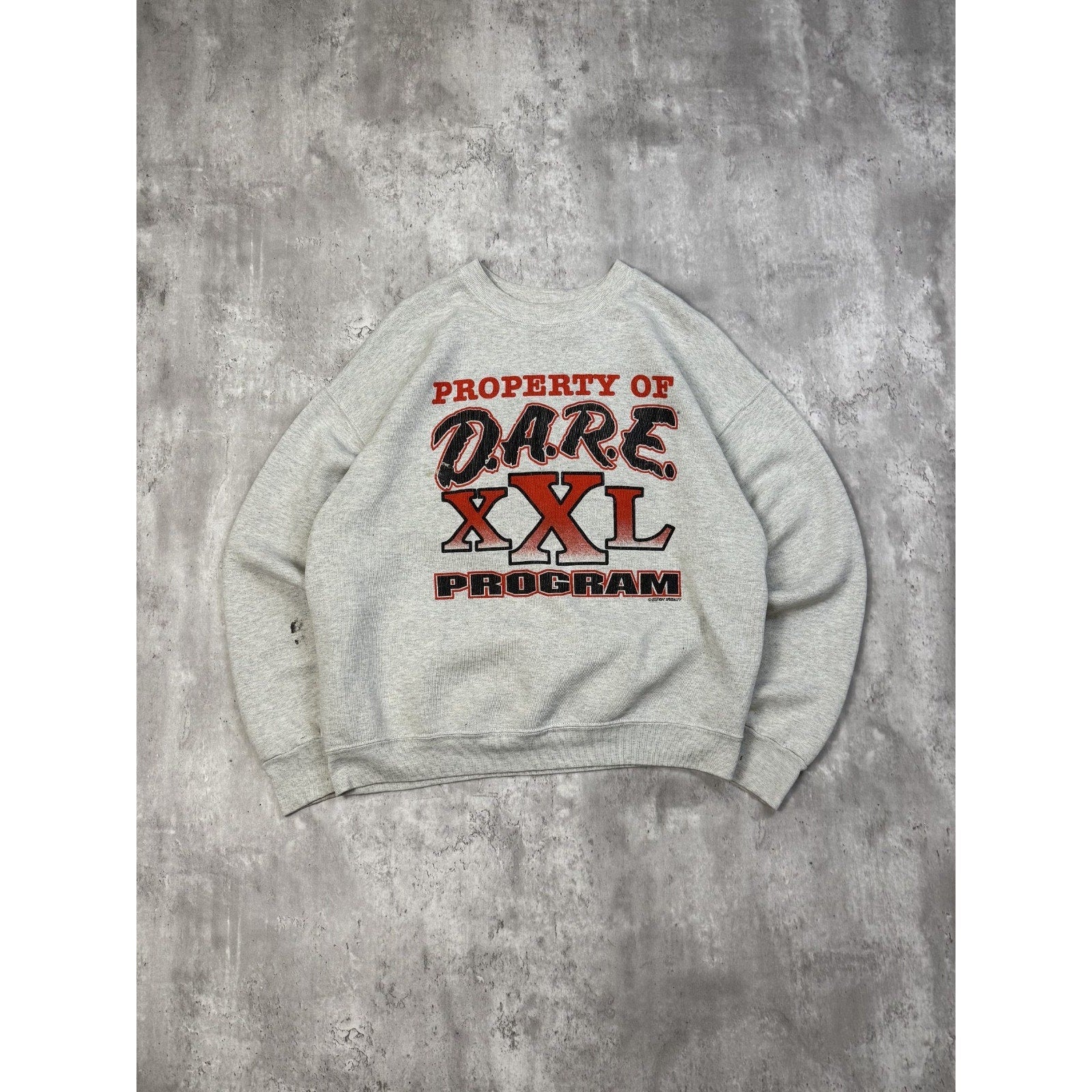 Vintage 1995 D.A.R.E Program XXL Graphic Spellout Sweatshirt Size Large