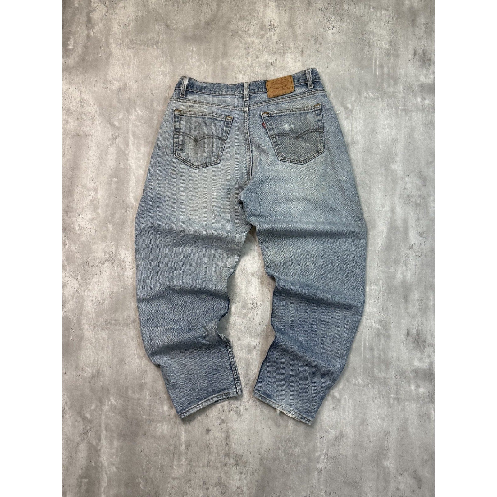 Vintage 90s Levis Red Tab Distressed Light Wash Denim Pants Size 36