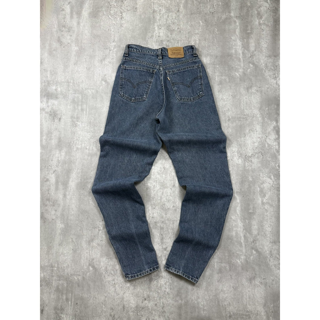 Vintage 90s Levis 816 White Tab Dark Wash Faded Denim Pants Size 27