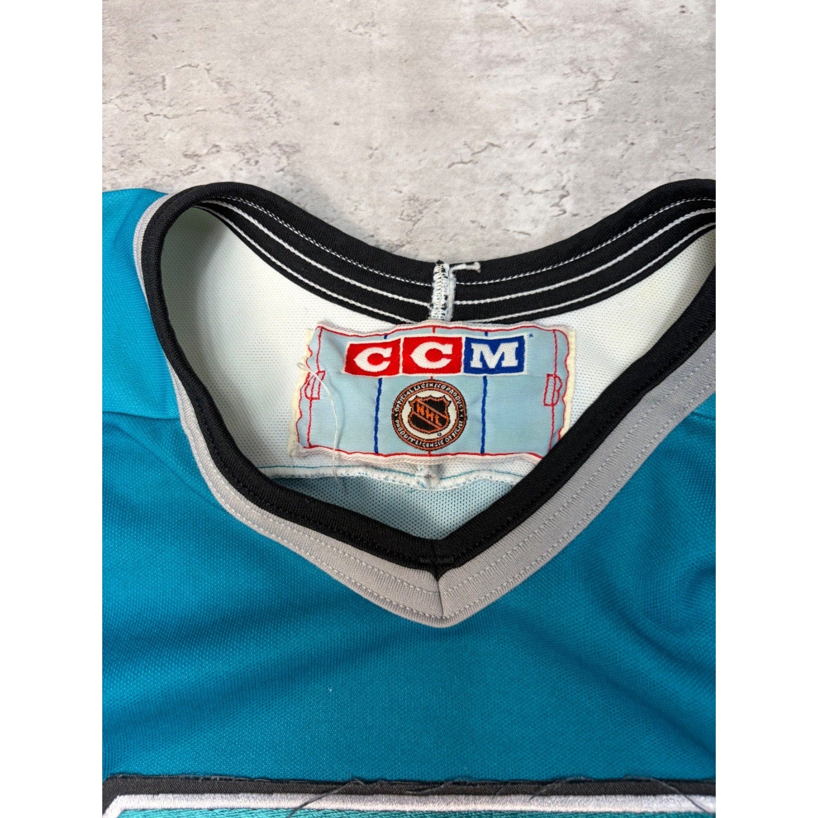 Vintage NHL Eastern Conference Embroidered Graphic CCM Hockey Jersey Size XL