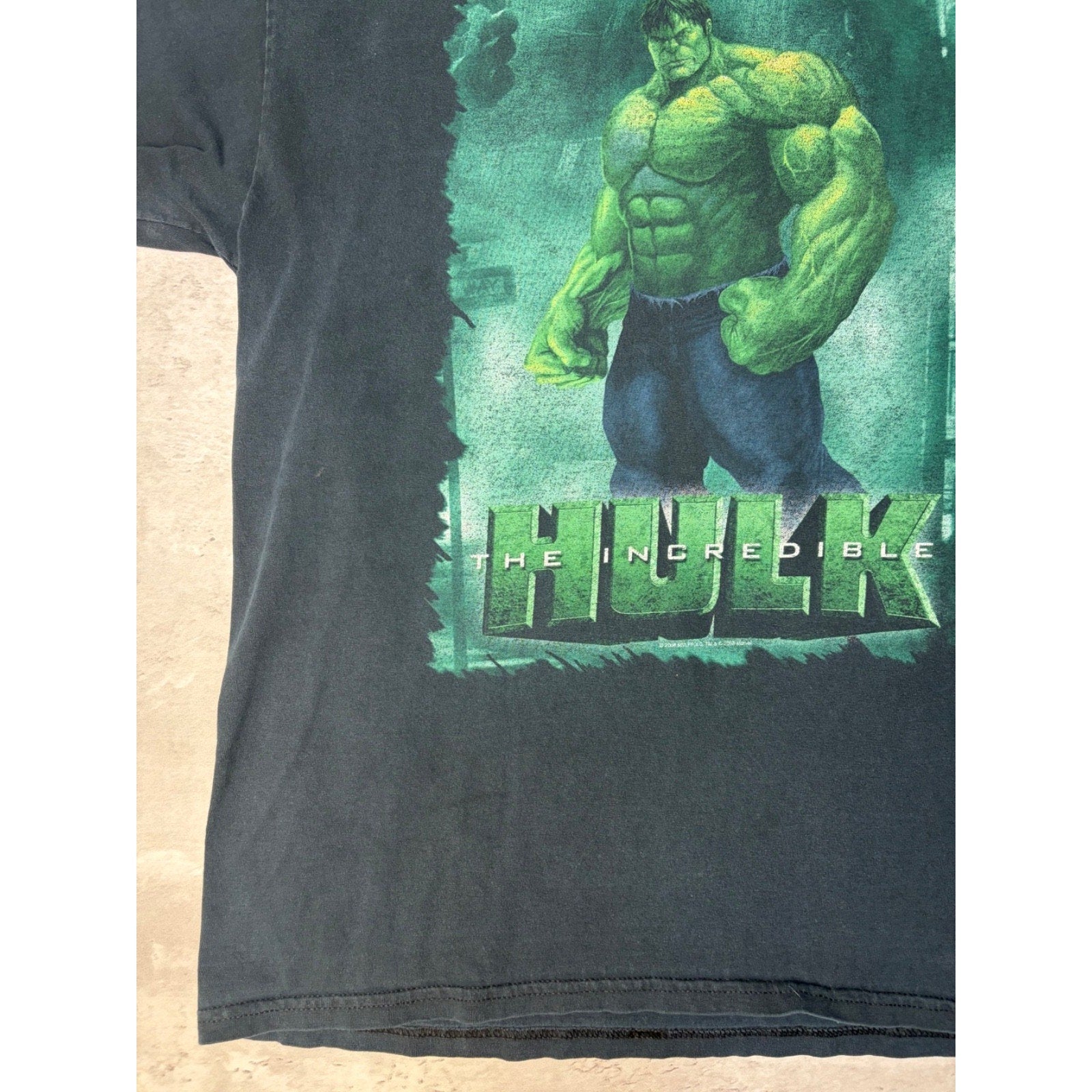 2008 Incredible Hulk Superhero Movie Promo Comic Book T-Shirt Size XL