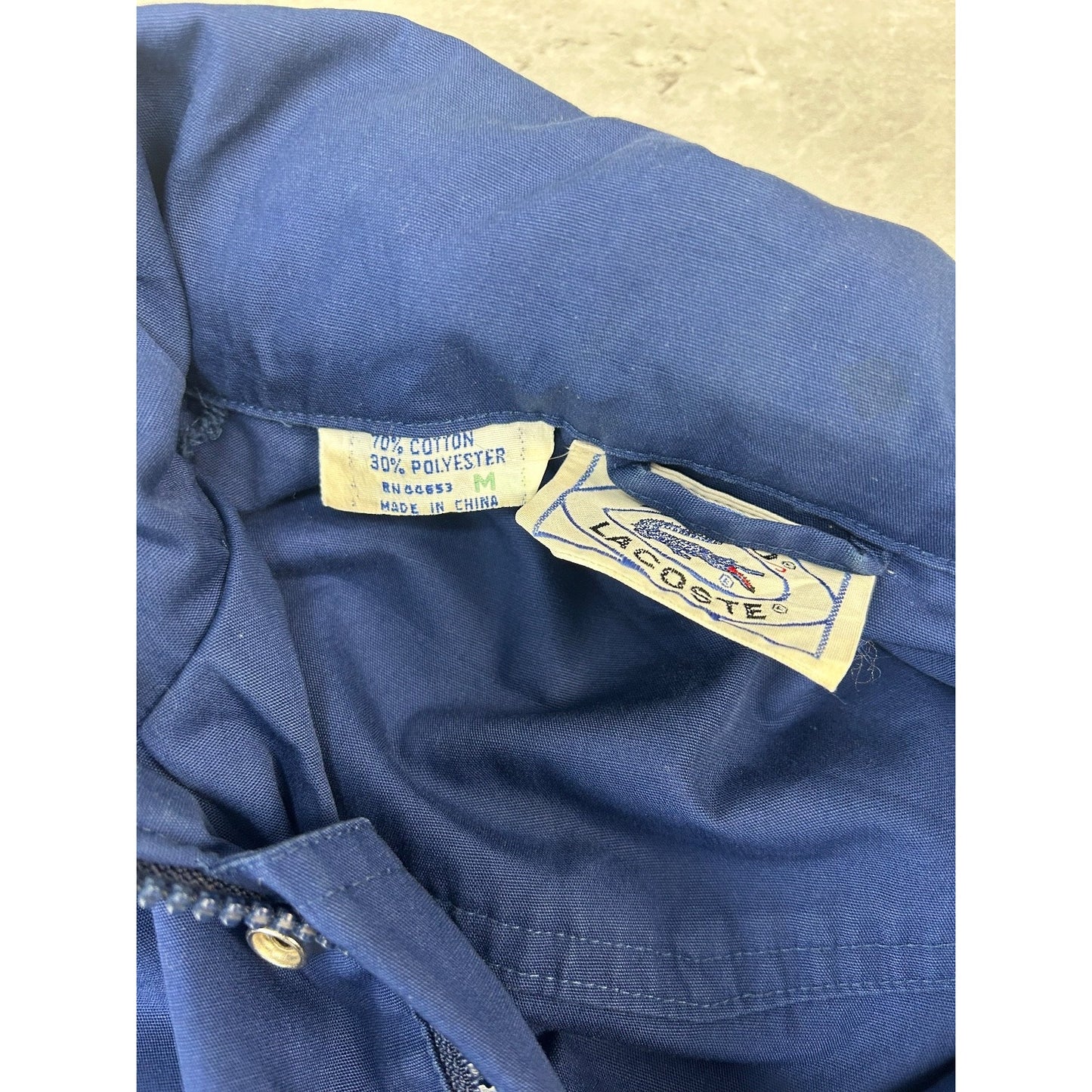 Vintage 90s Lacoste Embroidered Logo Full Zip Multi Pocket Jacket Size Medium
