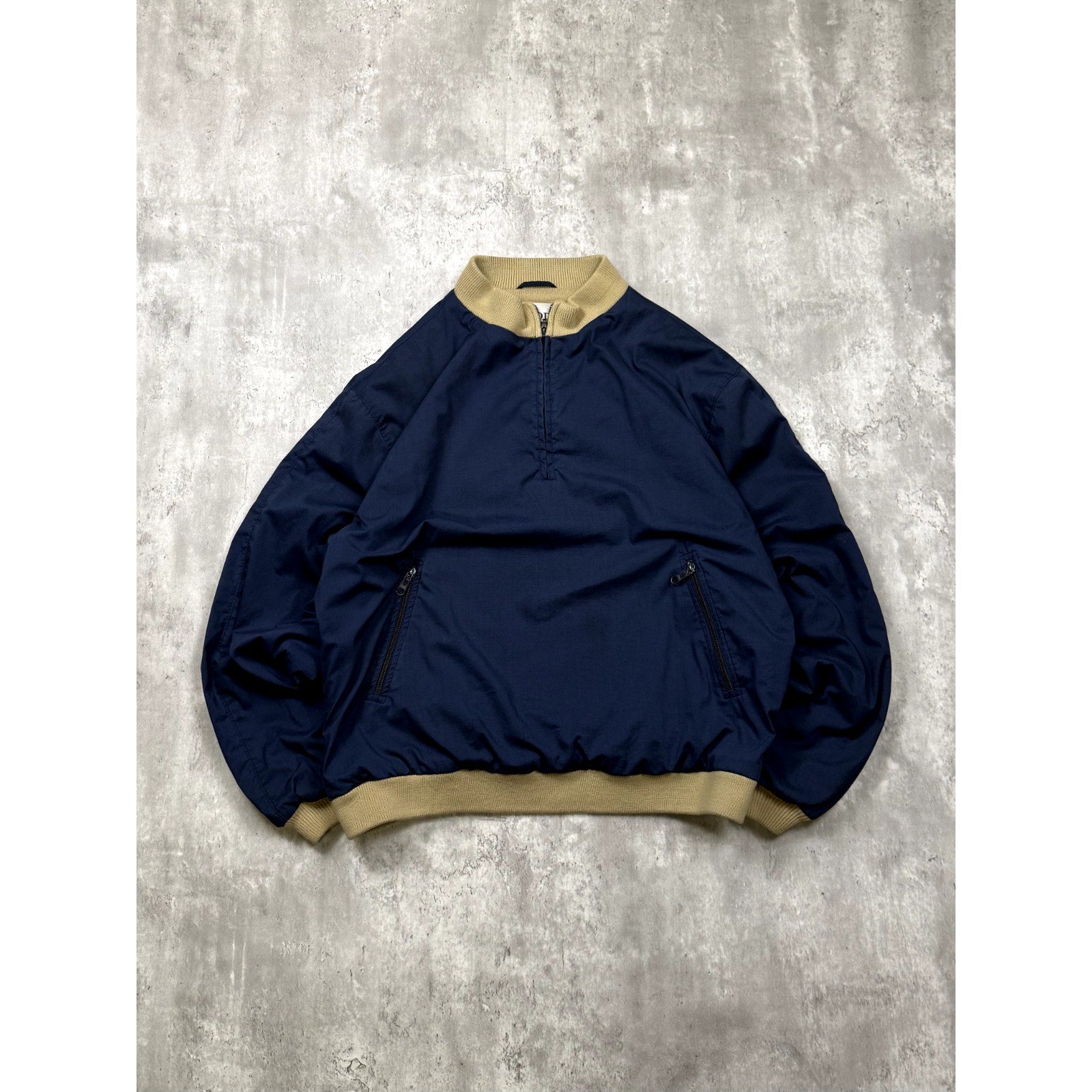 Vintage Izod Lacoste 1/4 Zip Pullover Bomber Jacket Size Large