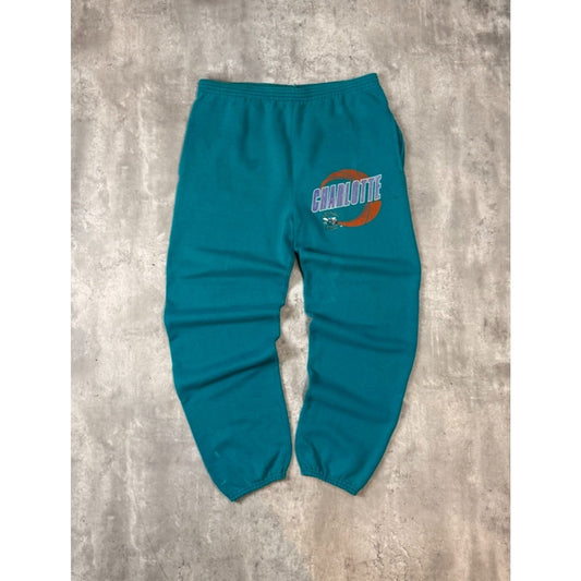 Vintage 90s Charlotte Hornets NBA Graphic Logo Sweat Pants Size 2XL