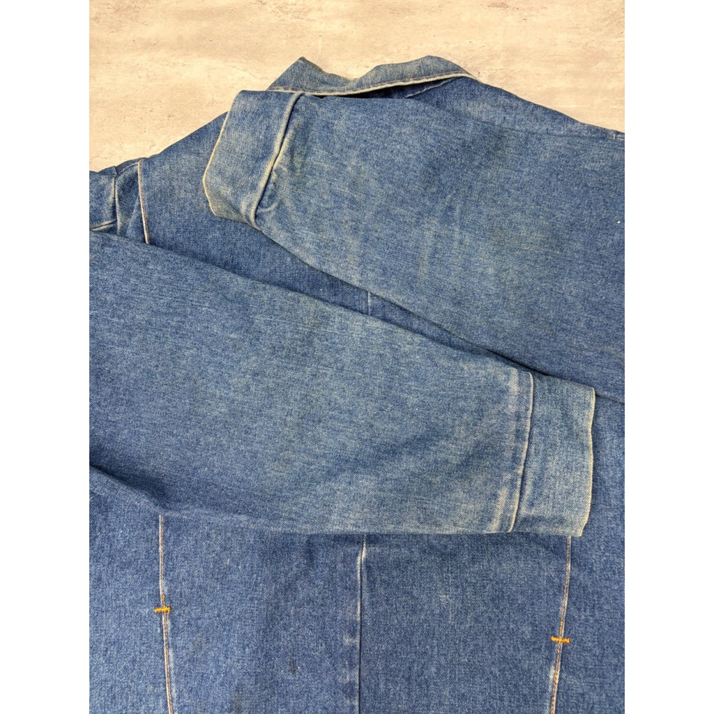 Vintage 1970s Key Imperial Dark Wash Denim Trucker Jacket Size