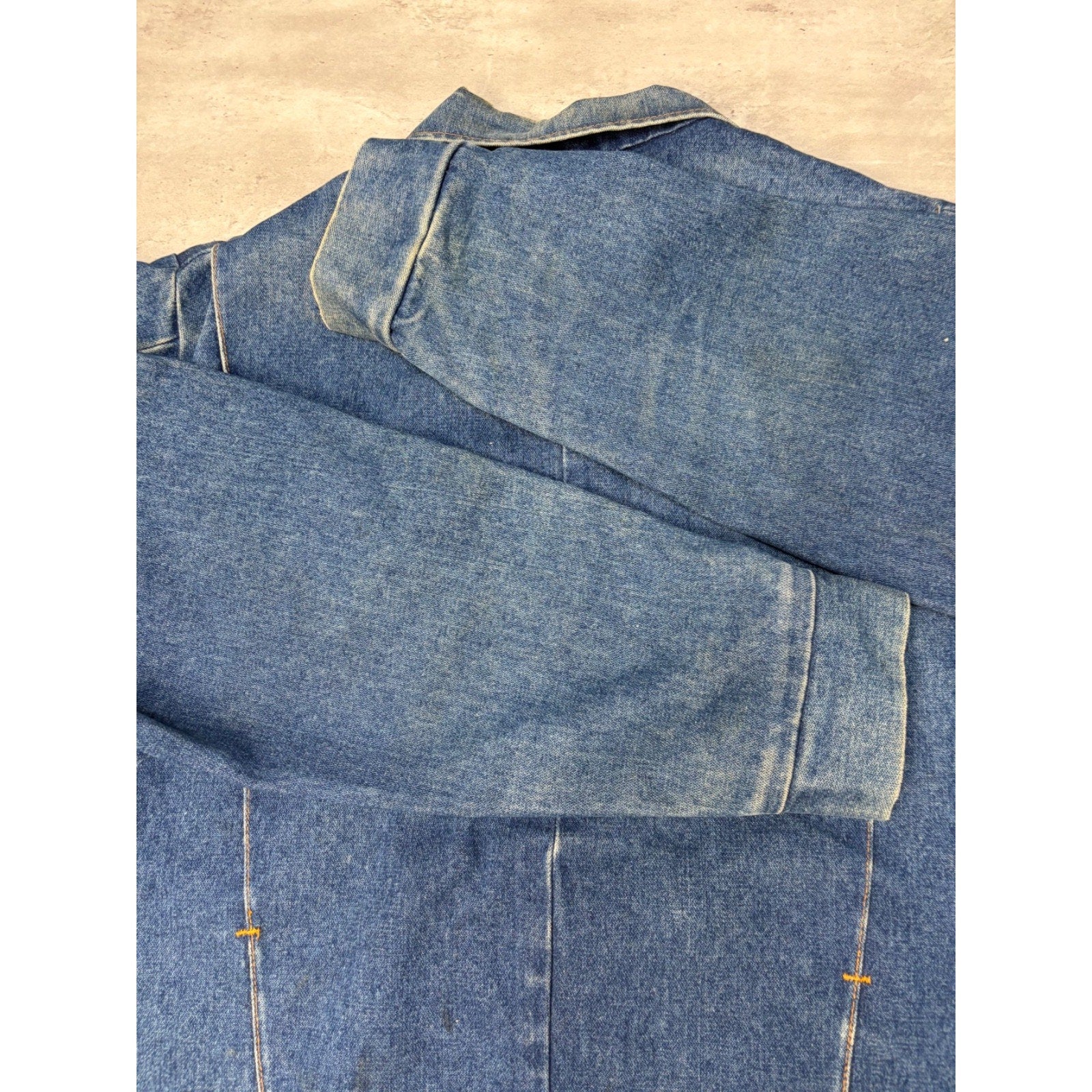 Vintage 1970s Key Imperial Dark Wash Denim Trucker Jacket Size