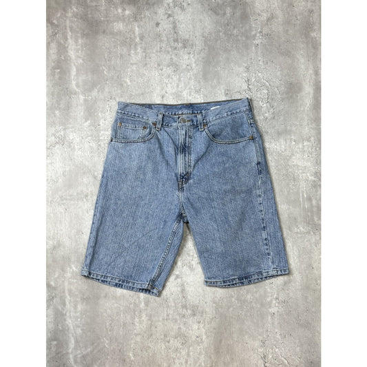 Vintage Levis 505 Red Tab Light Wash Denim Shorts Size 34 Blue