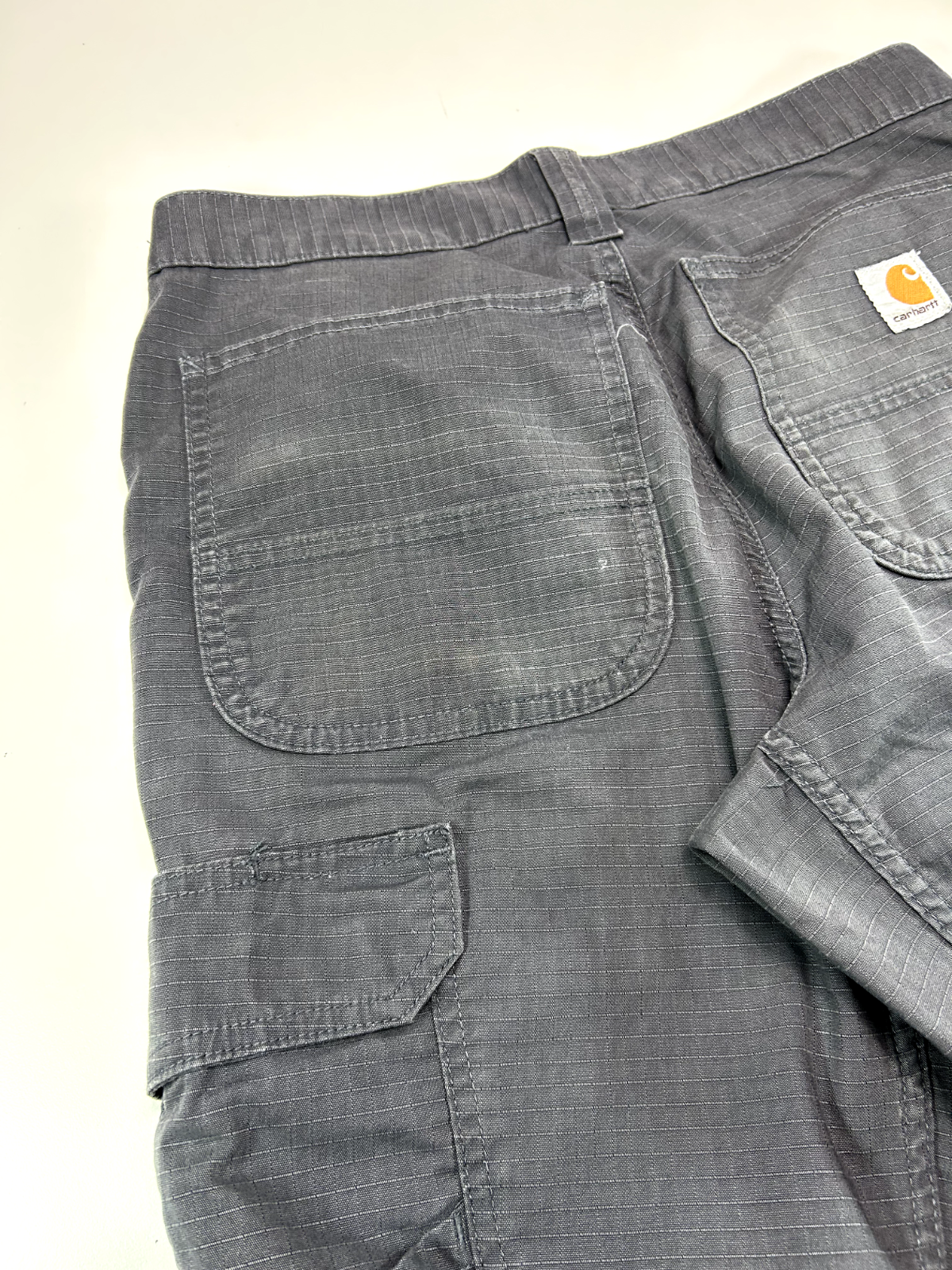 Carhartt Ripstop Work Wear Carpenter Cargo Double Knee Pants Size 30W Gray