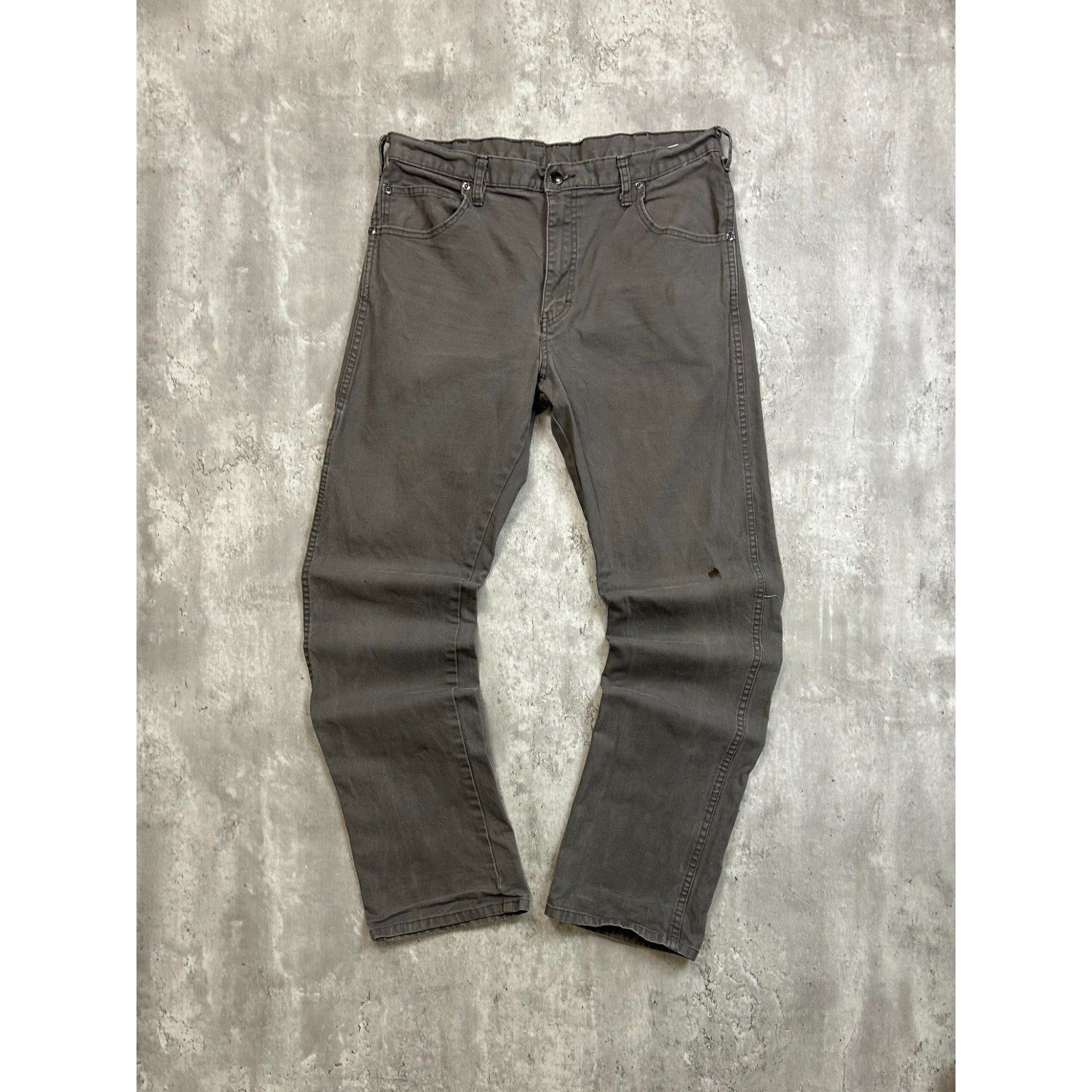 Vintage Dickies Canvas Workwear Gray Five Pocket Pants Size 34