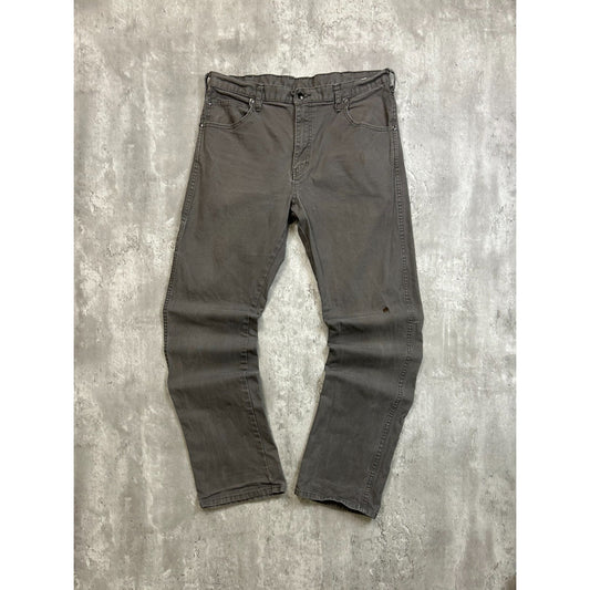 Vintage Dickies Canvas Workwear Gray Five Pocket Pants Size 34