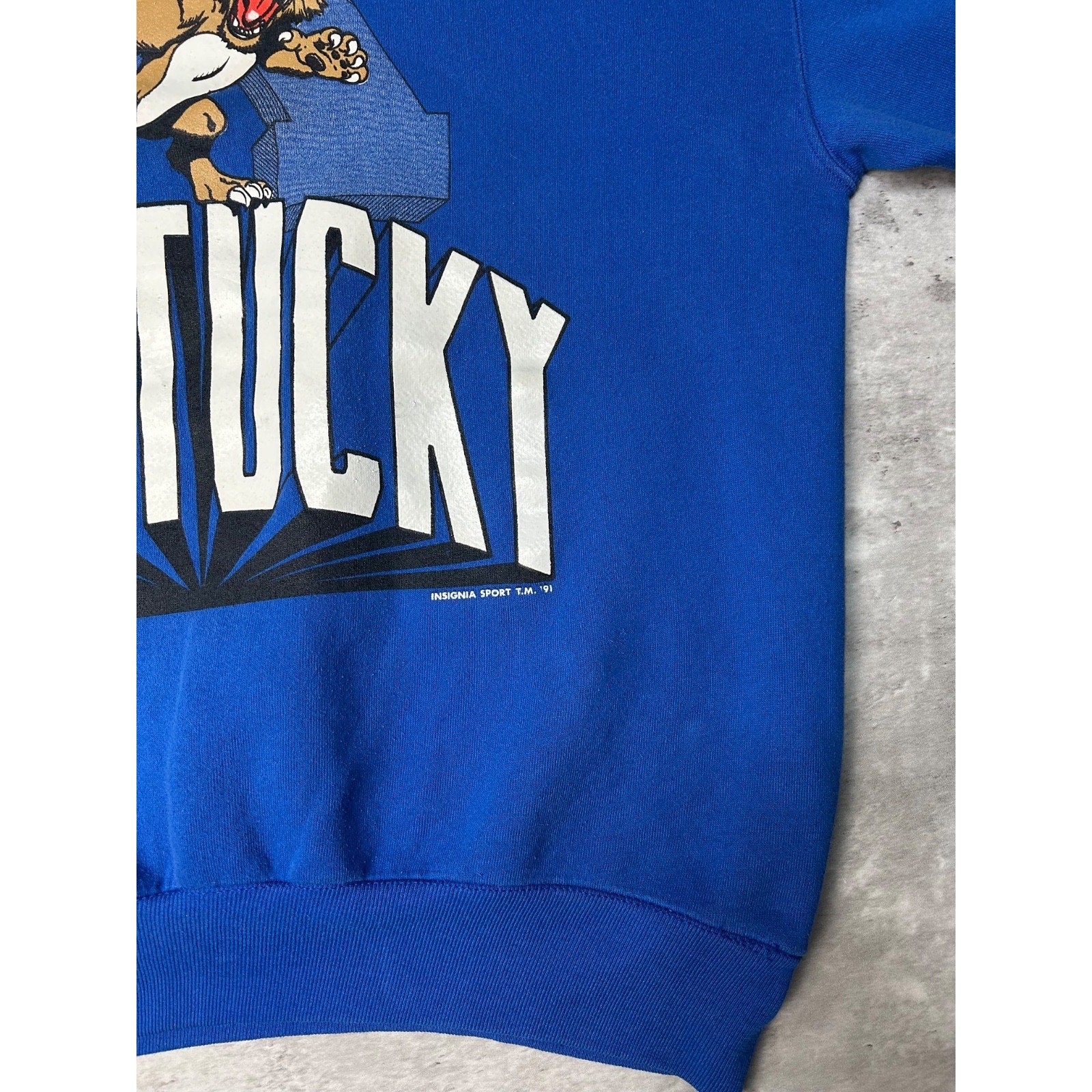 Vintage 1991 Kentucky Wildcats NCAA Collegiate Graphic Sweatshirt Size XL