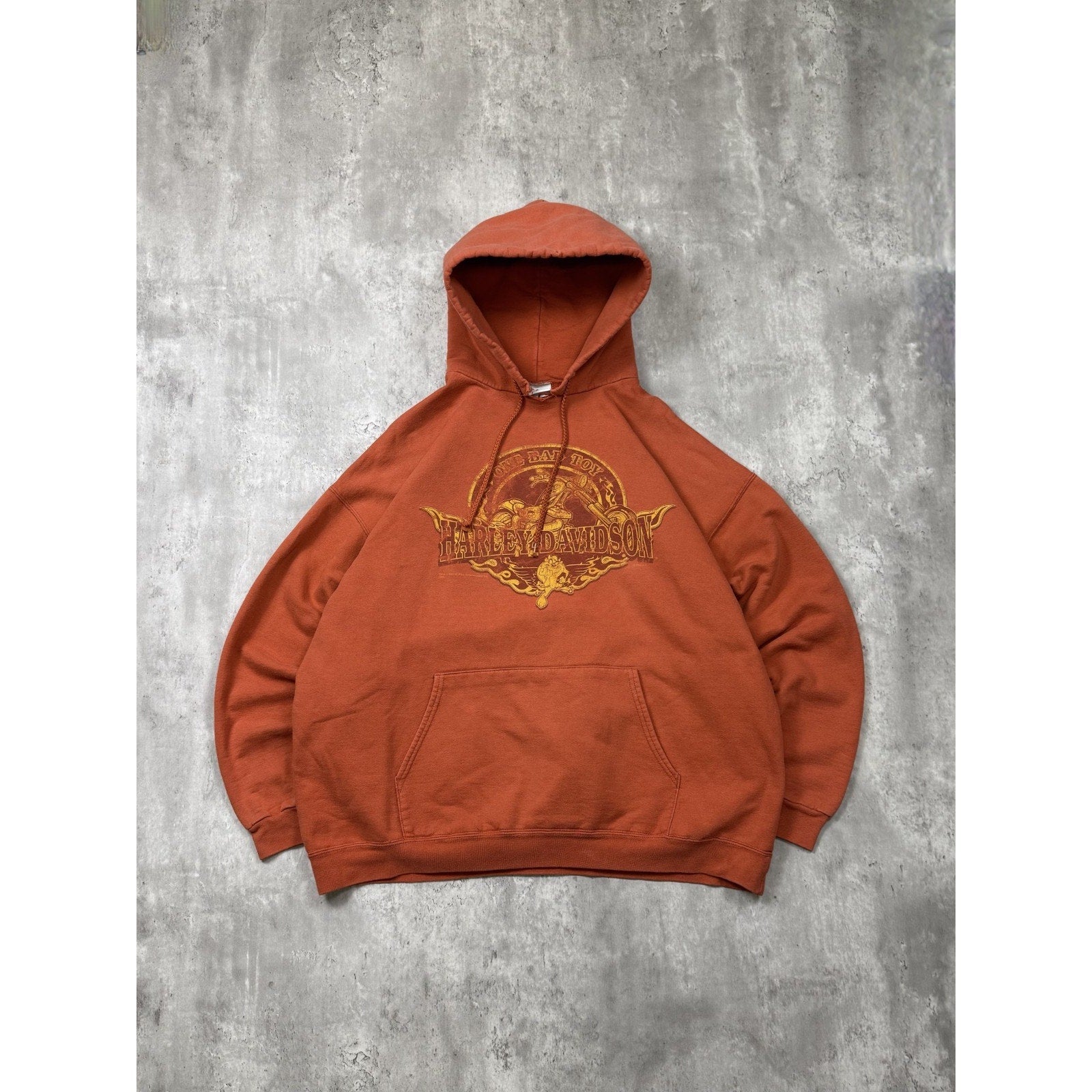 Vintage 2005 Harley Davidson One Bad Toy Looney Tunes Hooded Sweatshirt Size XL