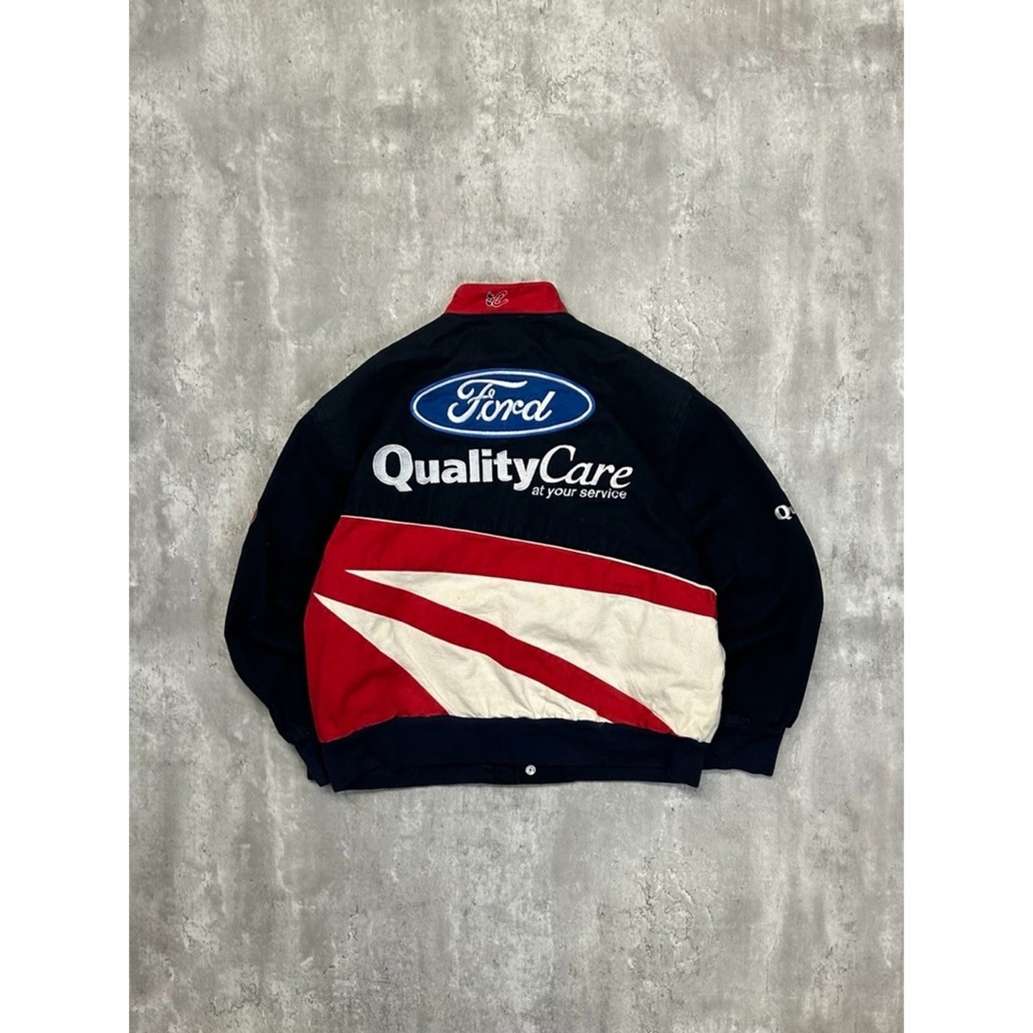 Vintage Dale Jarrett #88 Nascar Embroidered Patches Racing Jacket Size Large