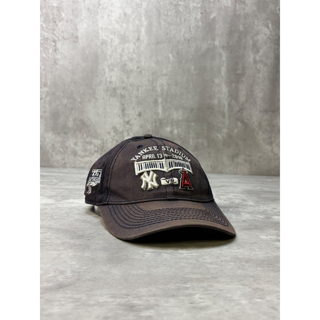 Vintage Yankees Vs Angels MLB Yankee Stadium Strapback Hat OSFA