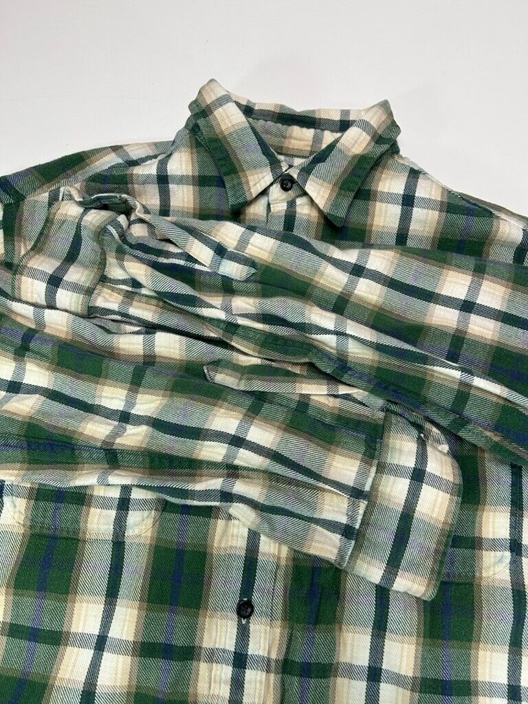 Chaps Ralph Lauren Plaid Double Pocket Long Sleeve Button Up Shirt Size Large