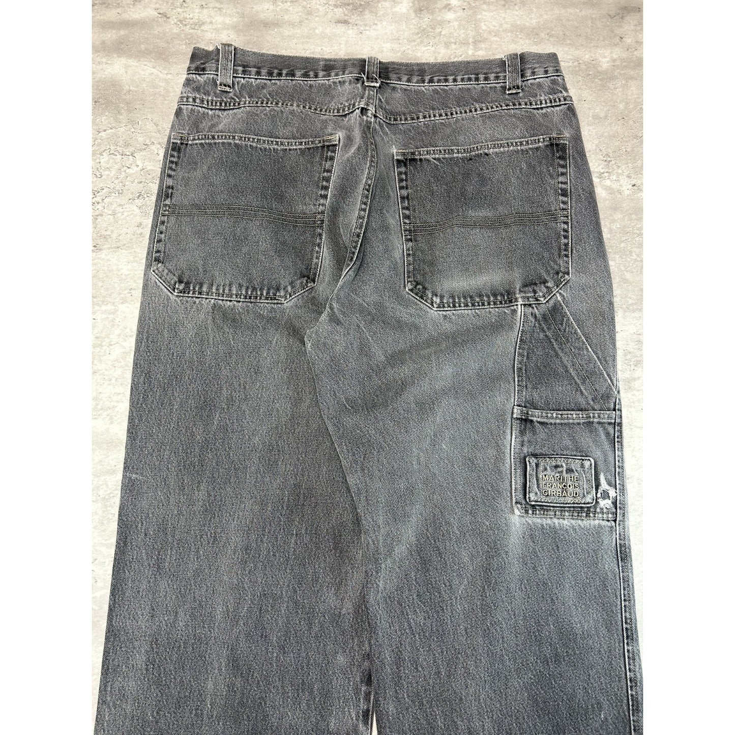 Vintage Marithe Francois Girbaud MF+G Baggy Fit Black Denim Pants Size 39
