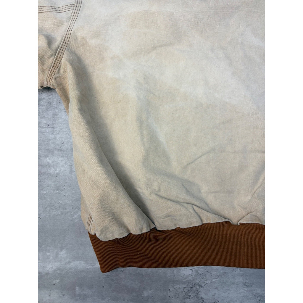 Vintage Carhartt Workwear Thermal Lined Hooded Bomber Jacket Sz 3XL J03 BRN