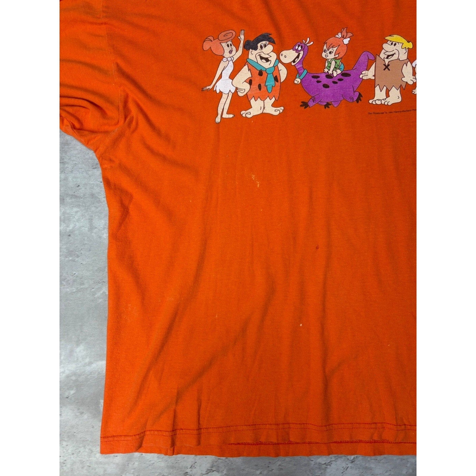 Vintage 1993 Flintstones Cartoon Character Graphic Tv Show Promo T-Shirt Size XL