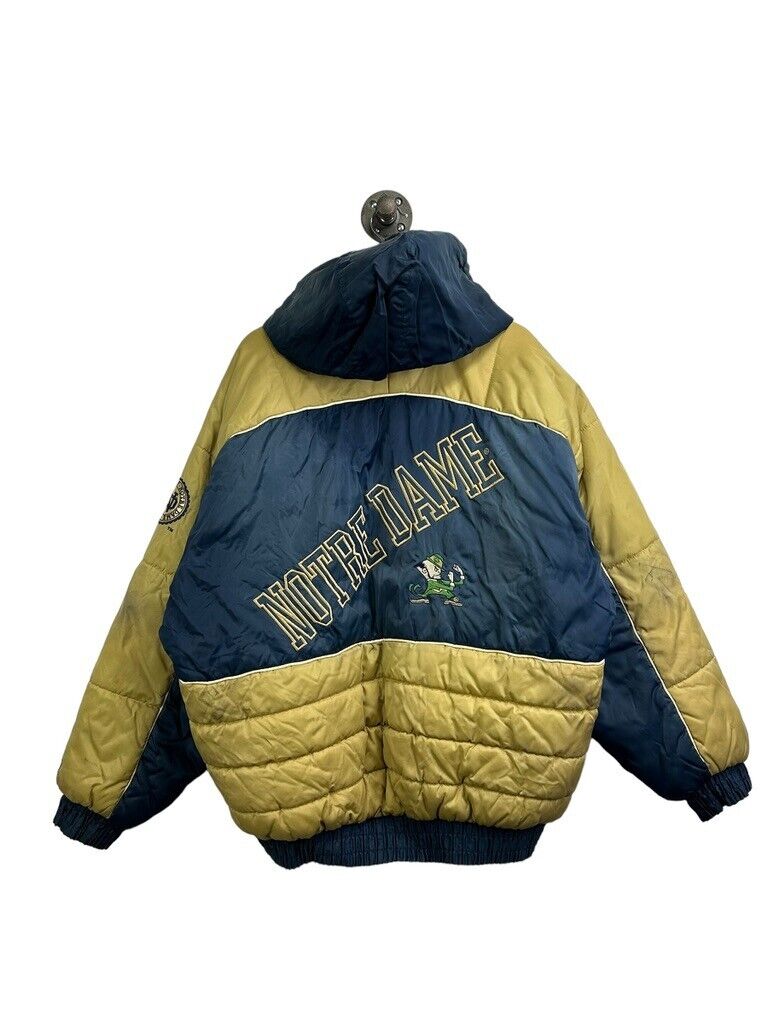 Vintage 90s Notre Dame Fighting Irish NCAA Pro Player Insulated Jacket Size XL