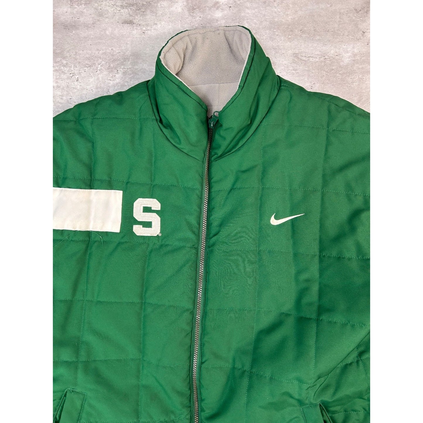 Vintage Michigan State Spartans NCAA Insulated Reversible Nike Jacket Size Small