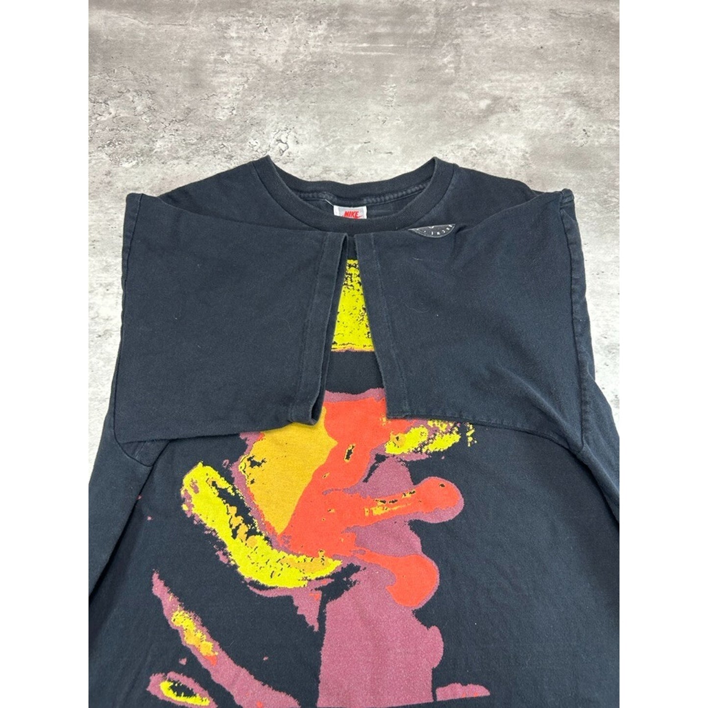Vintage 80s/90s Nike Huarache Graphic Sneaker Promo T-Shirt Size Large Black