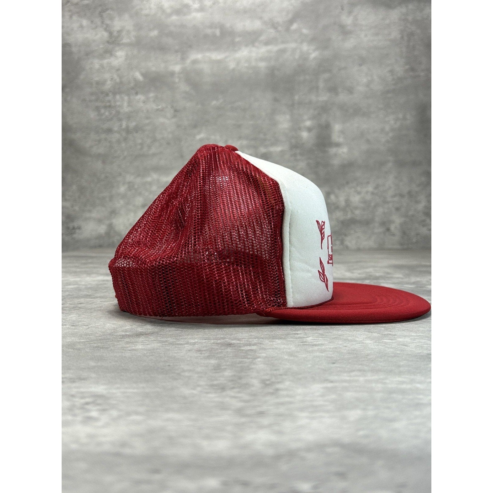 Vintage 80s Noble Trailer Sales Graphic Logo Trucker Snapback Hat OSFA