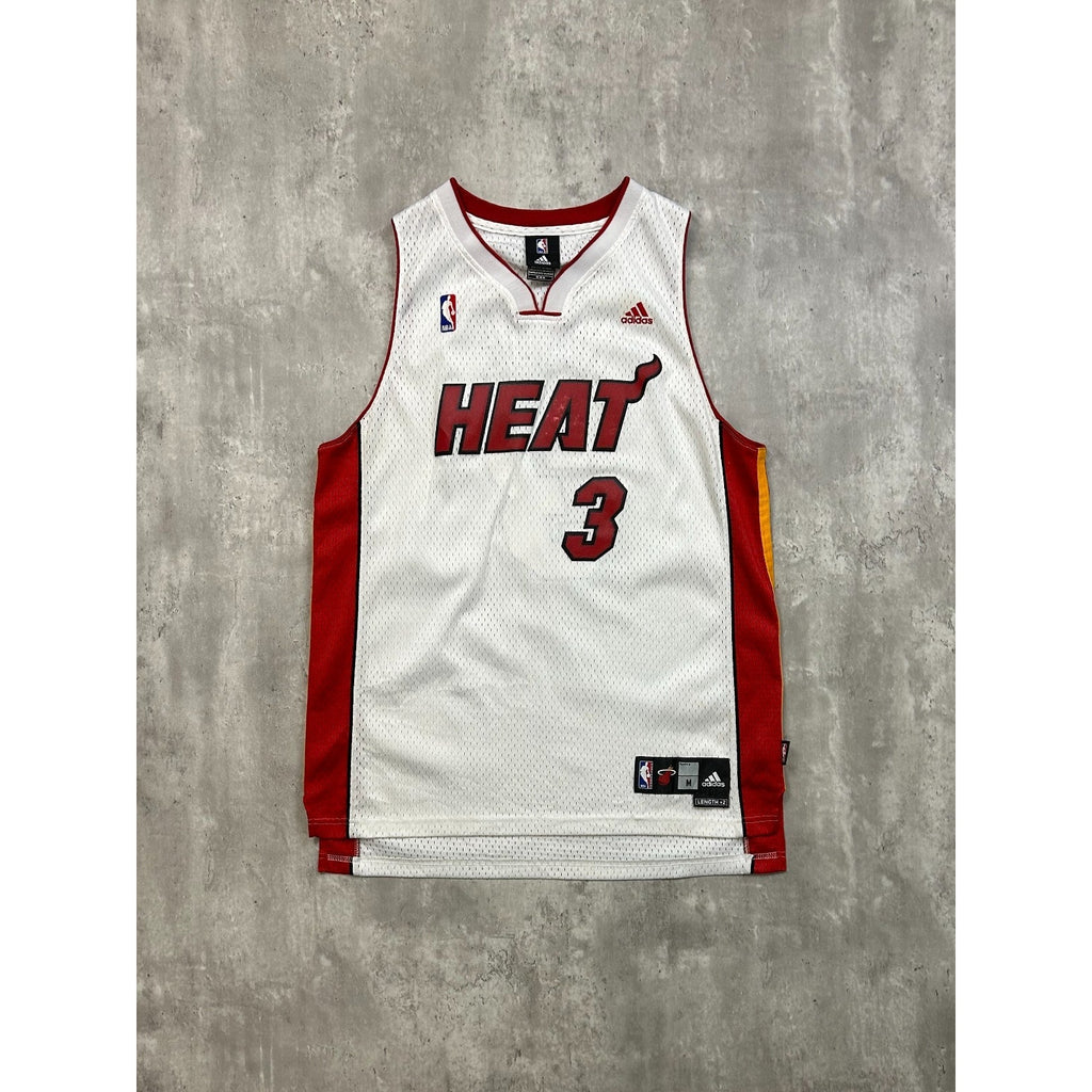 2000s Dwayne Wade #3 Miami Heat NBA Stitched Adidas Basketball Jersey Sz Medium