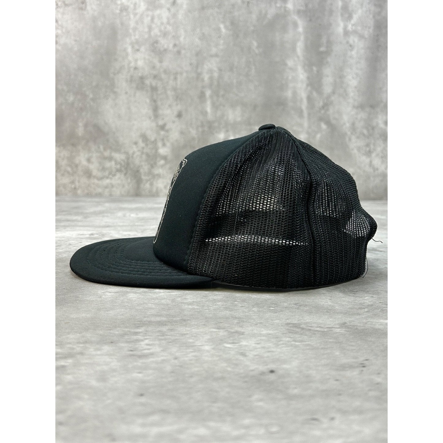 Vintage 80s Jack Daniels Whiskey Graphic Logo Trucker Snapback Hat OSFA