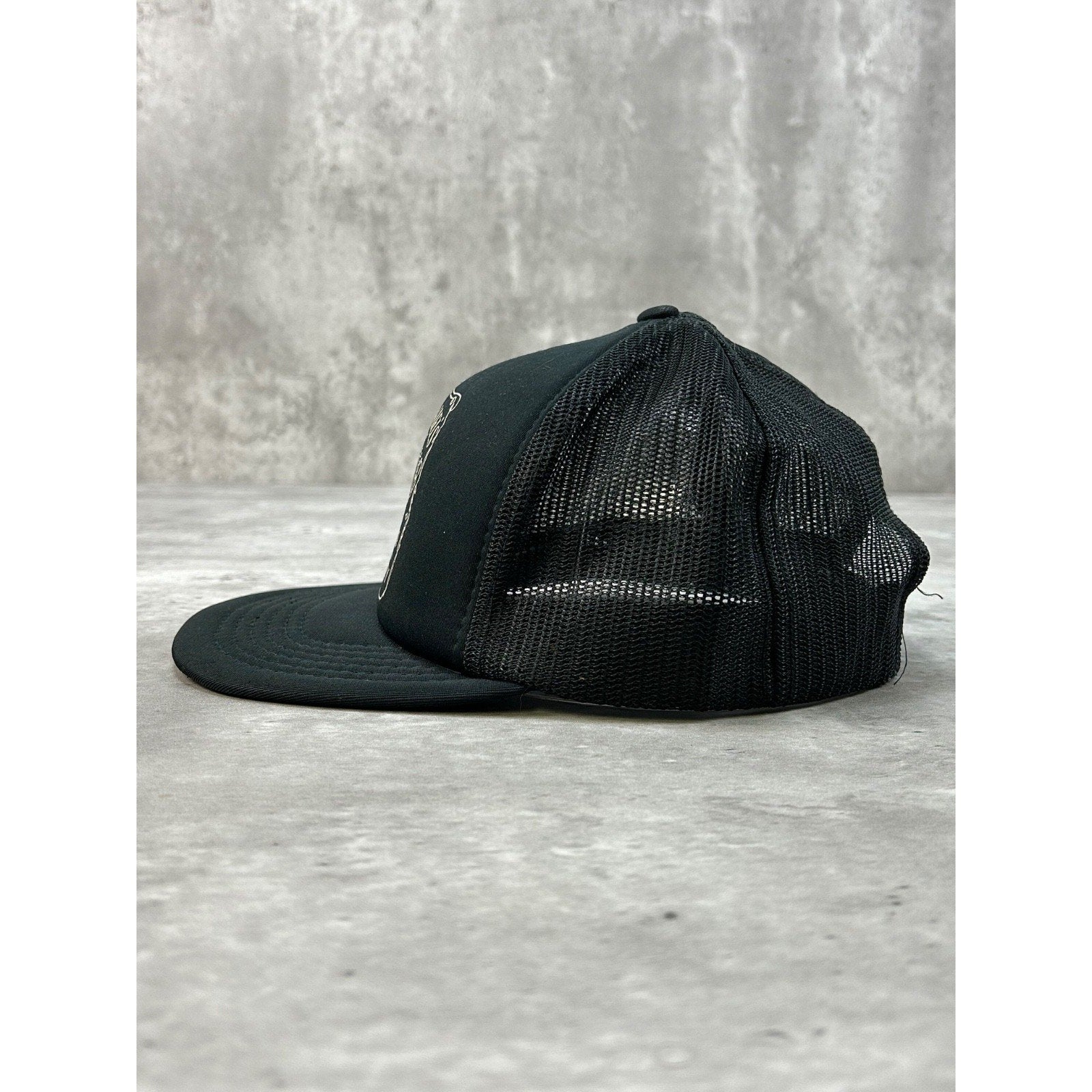 Vintage 80s Jack Daniels Whiskey Graphic Logo Trucker Snapback Hat OSFA