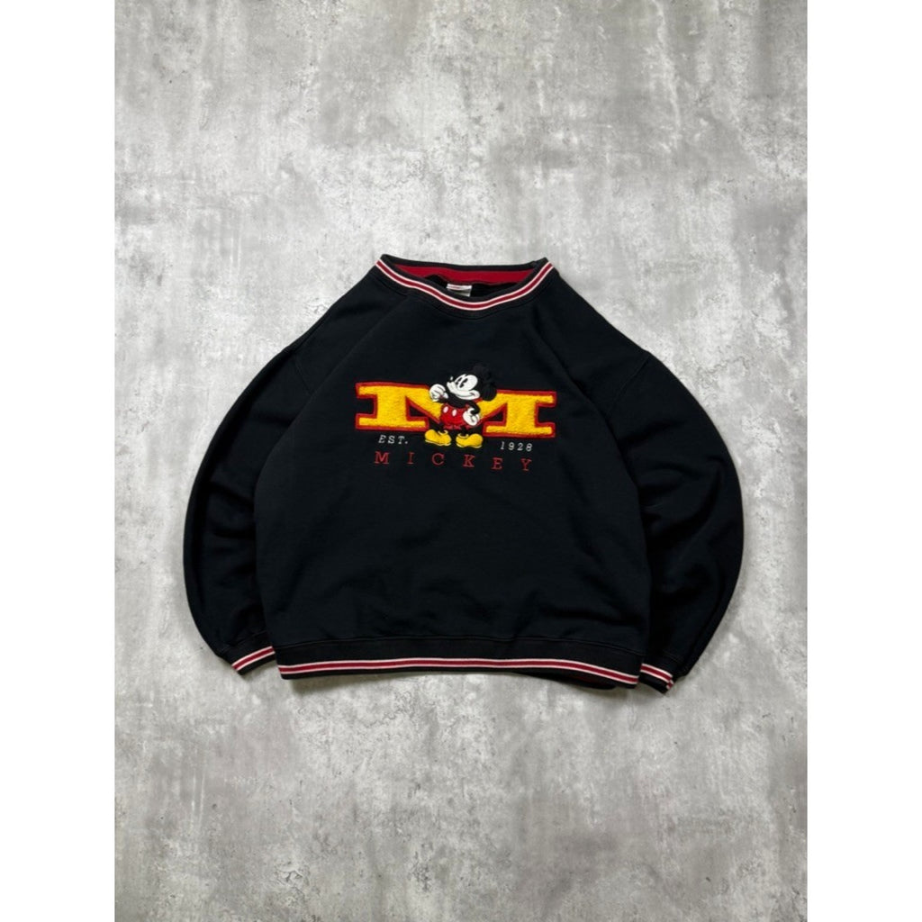 Vintage Disney Mickey Mouse Embroidered Mascot Logo Sweatshirt Size XL