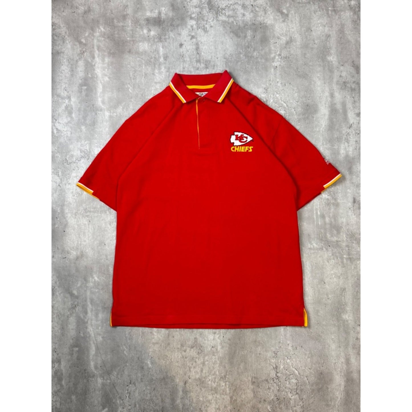 Vintage Kansas City Chiefs NFL Embroidered Logo Starter Button Up Shirt Sz Large