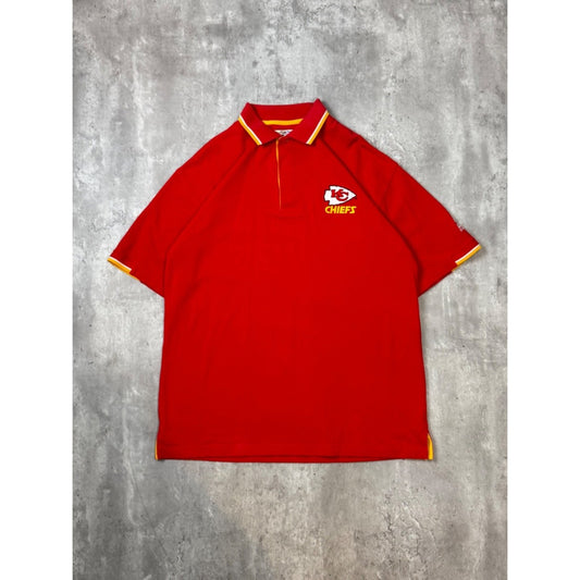 Vintage Kansas City Chiefs NFL Embroidered Logo Starter Button Up Shirt Sz Large